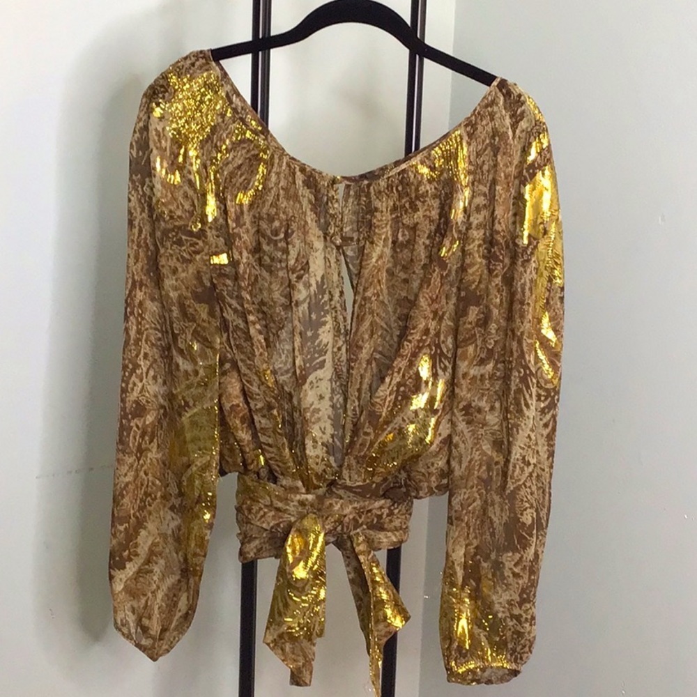 BCBGMaxAzria Gold Blouse